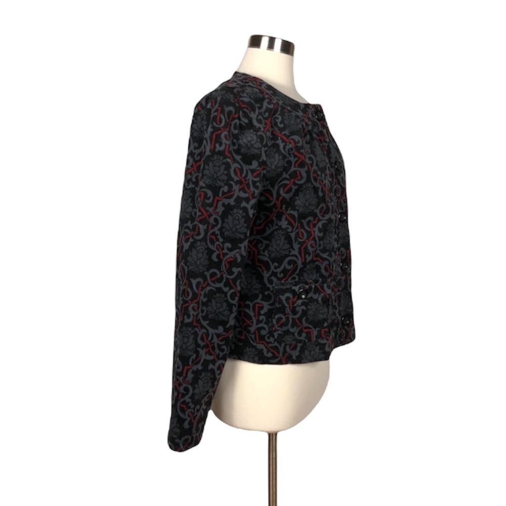 Charter Club Button Down Patterned Jacket With Po… - image 7